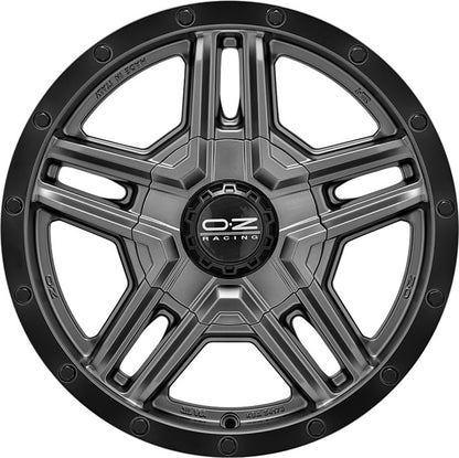 OZ Rally Adventure matt graphite black lip + rivets Alufelge 8x17 Zoll ET0 LK 5x127 ML71.6 – Bild 2