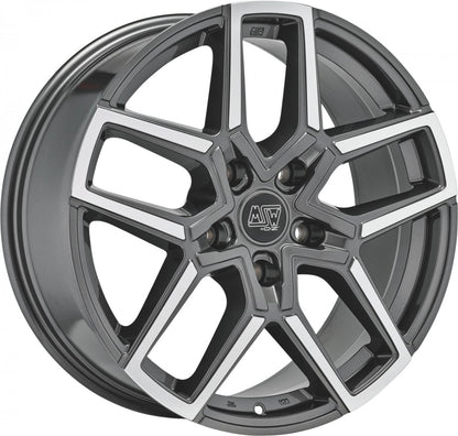 MSW 52 gloss gun metal poliert Alufelge 8.5x20 Zoll ET41.5 LK 5x120 ML72.56