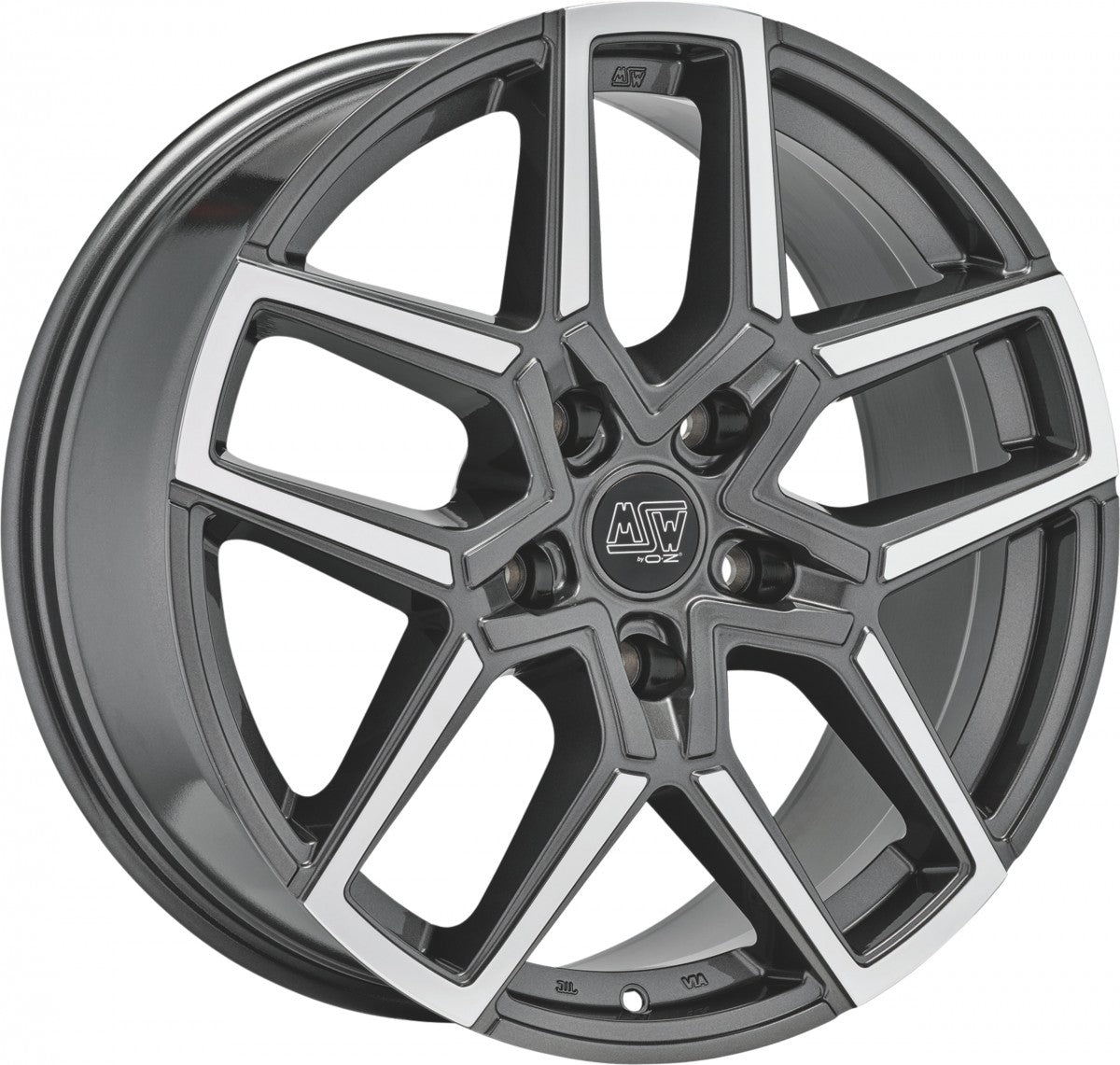 MSW 52 gloss gun metal poliert Alufelge 8.5x20 Zoll ET45 LK 5x112 ML73.1
