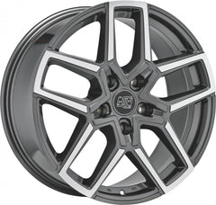 MSW 52 gloss gun metal poliert Alufelge 8.5x20 Zoll ET45 LK 5x112 ML73.1