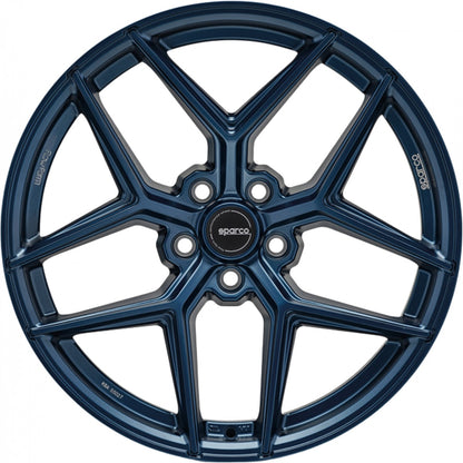 Sparco FF3 matt blue Alufelge 9x19 Zoll ET24 LK 5x112 ML73.1 – Bild 2