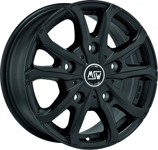 MSW 48 Van matt black Alufelge 6.5x16 Zoll ET50 LK 6x120 ML74.56