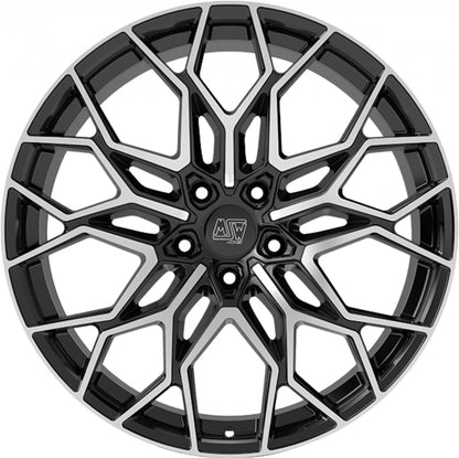 MSW 51 gloss black full polished Alufelge 9x20 Zoll ET28 LK 5x112 ML73.1 – Bild 2