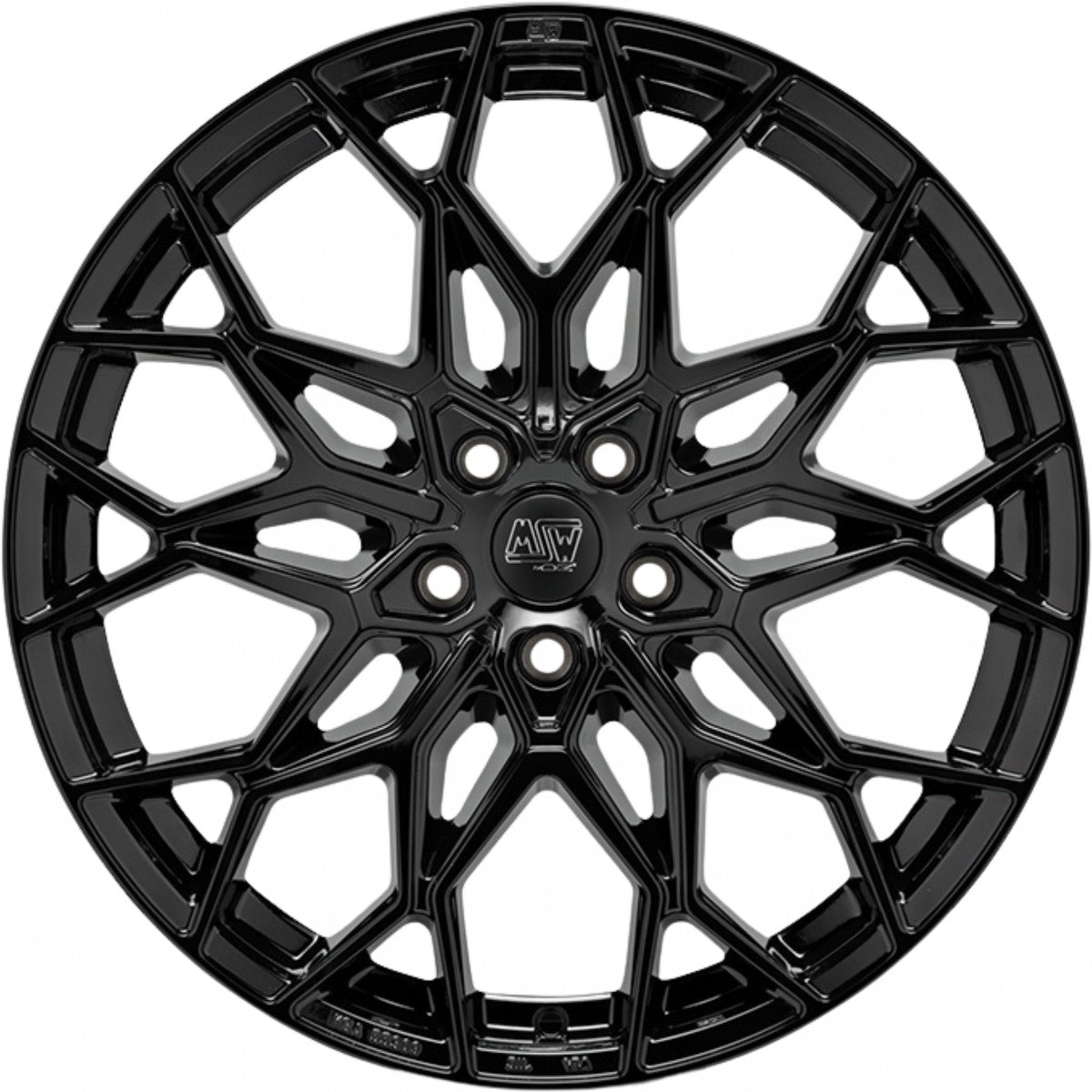 MSW 51 gloss black Alufelge 10.5x22 Zoll ET18 LK 5x112 ML66.56 – Bild 2