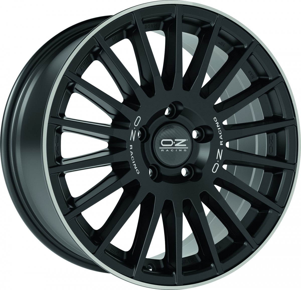 OZ Rally Desert matt black diamond lip Alufelge 8x18 Zoll ET35 LK 5x112 ML79