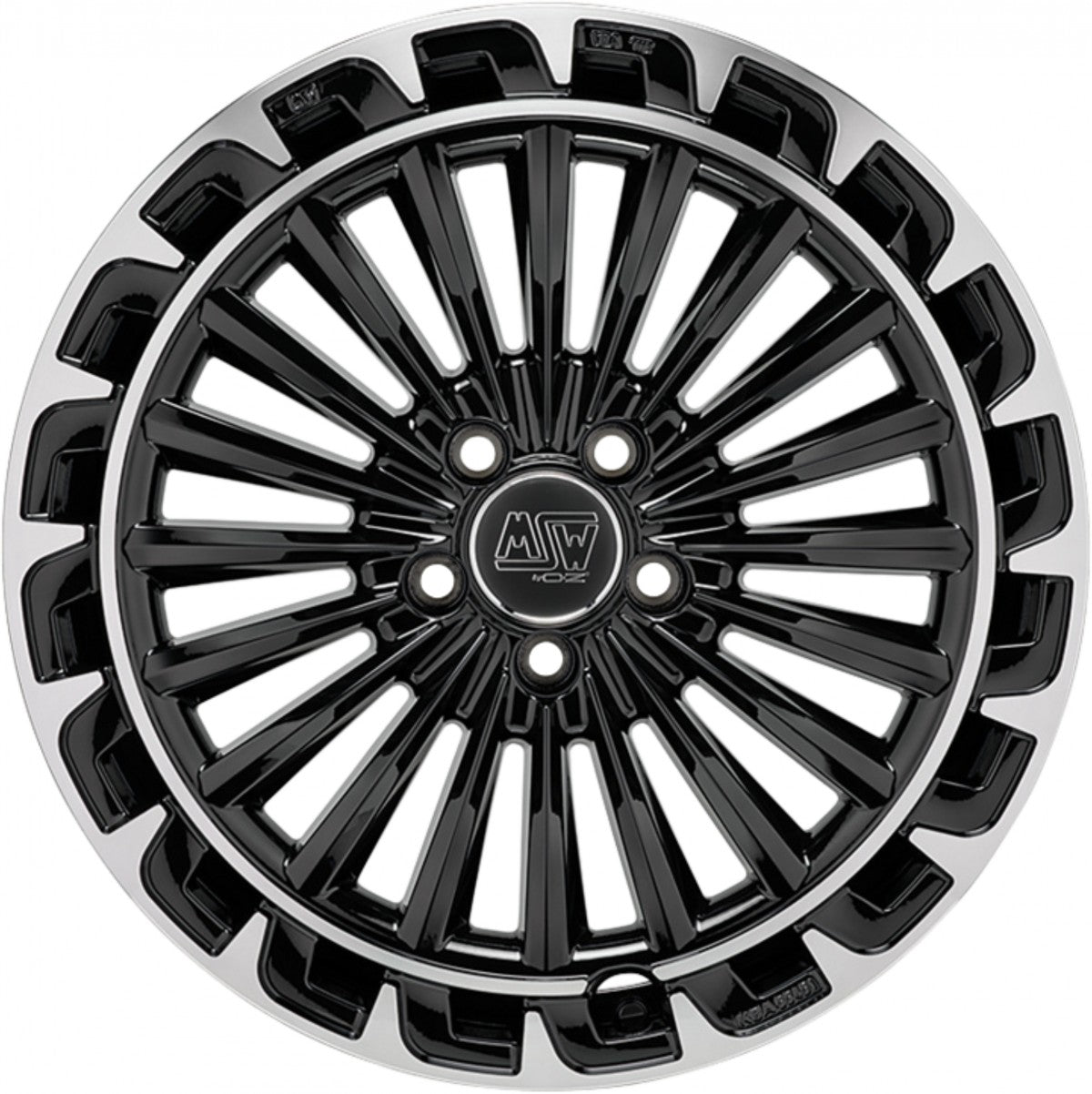 MSW 32 gloss black diamond lip Alufelge 8x19 Zoll ET41 LK 5x112 ML66.46 – Bild 2