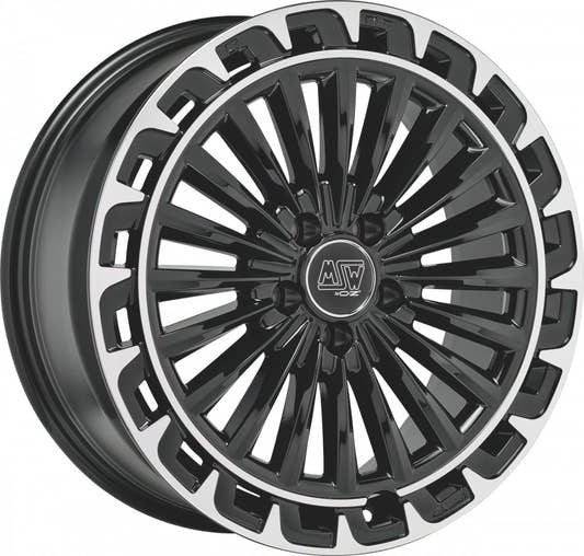 MSW 32 gloss black diamond lip Alufelge 7.5x19 Zoll ET40 LK 5x112 ML73.1