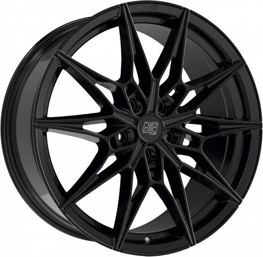 MSW 75 gloss black Alufelge 8x20 Zoll ET50 LK 5x112 ML73.1