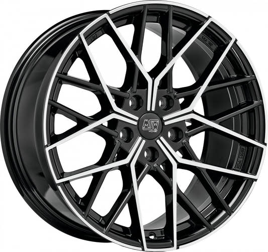 MSW 74 gloss black full polished Alufelge 10x19 Zoll ET46.1 LK 5x112 ML66.56