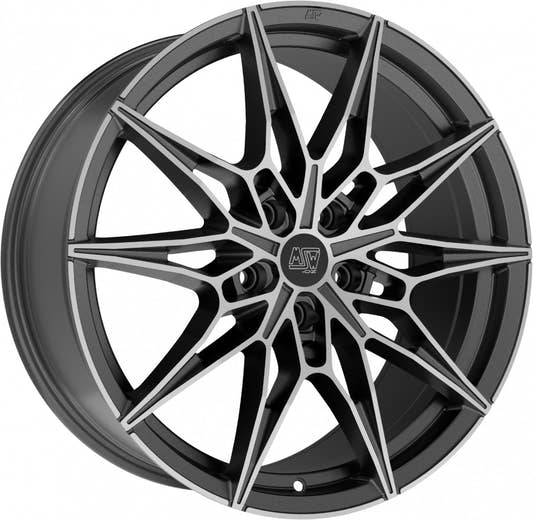 MSW 75 gun metal poliert Alufelge 8x19 Zoll ET46 LK 5x112 ML73.1