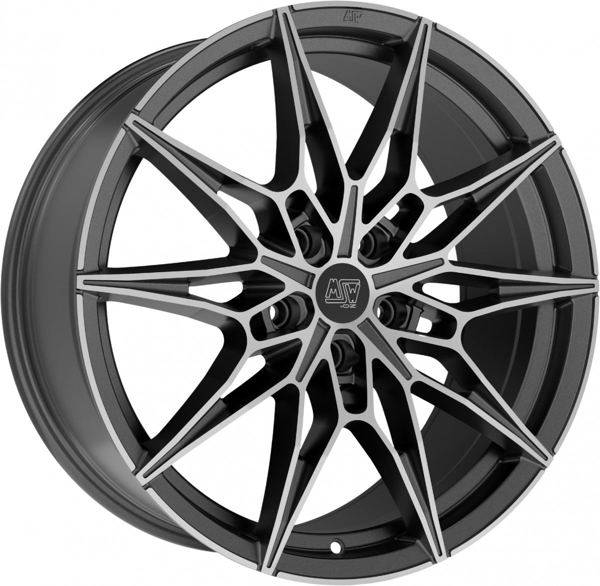 MSW 75 gun metal poliert Alufelge 8x19 Zoll ET49 LK 5x112 ML73.1