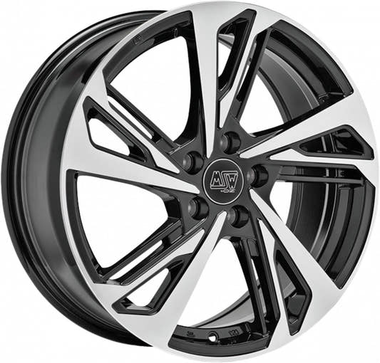 MSW 60 gloss black full polished Alufelge 7.5x18 Zoll ET46 LK 5x112 ML57.06