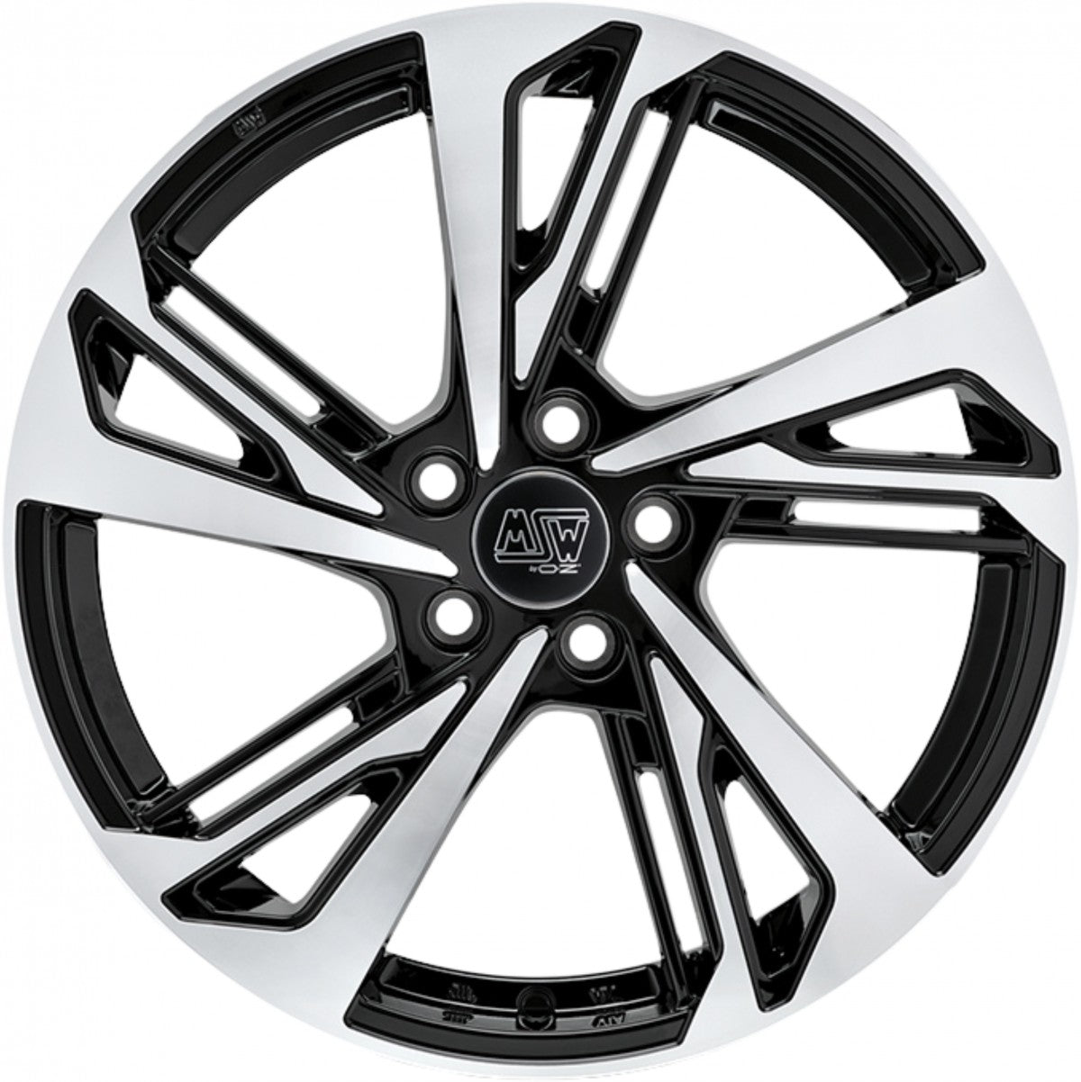 MSW 60 gloss black full polished Alufelge 7.5x17 Zoll ET38 LK 5x112 ML66.56 – Bild 2