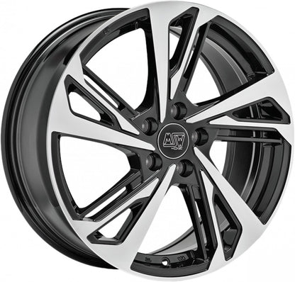 MSW 60 gloss black full polished Alufelge 7.5x17 Zoll ET41 LK 5x112 ML57.06