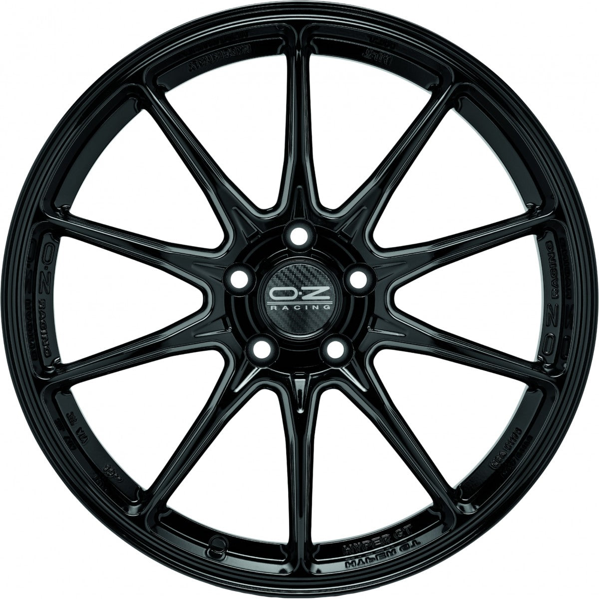 OZ Hyper GT HLT gloss black Alufelge 10x19 Zoll ET41 LK 5x110 ML65.06 – Bild 2