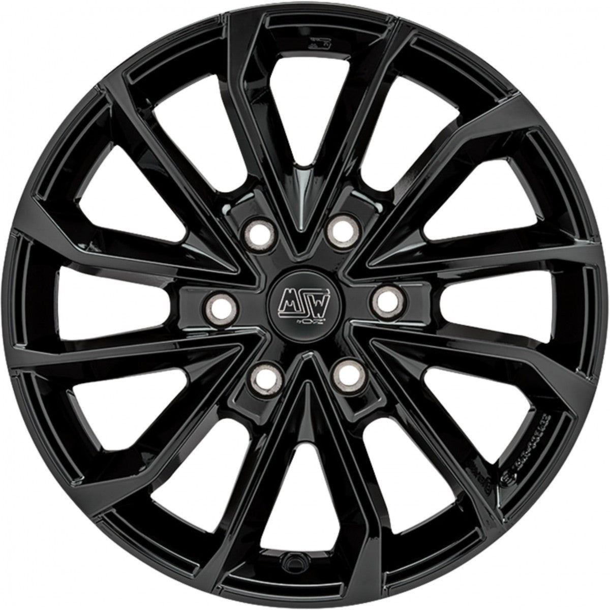 MSW 42 Van gloss black Alufelge 6.5x17 Zoll ET54 LK 6x130 ML84.1 – Bild 2