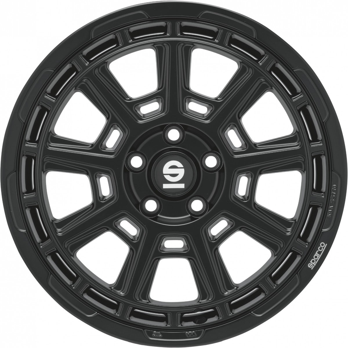 Sparco Sterrato matt black Alufelge 8x17 Zoll ET35 LK 5x108 ML63.4 – Bild 2