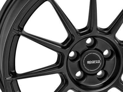Sparco FF4 matt black Alufelge 9.5x18 Zoll ET25 LK 5x114.3 ML73.1 – Bild 3