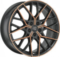 MSW 74 matt black copper full polished Alufelge 8x18 Zoll ET35 LK 5x112 ML73.1