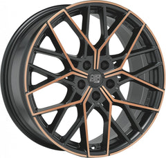 MSW 74 matt black copper full polished Alufelge 8x18 Zoll ET35 LK 5x112 ML73.1