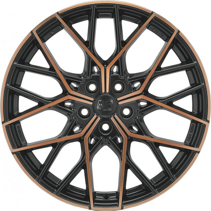 MSW 74 matt black copper full polished Alufelge 8x18 Zoll ET35 LK 5x112 ML73.1 – Bild 2