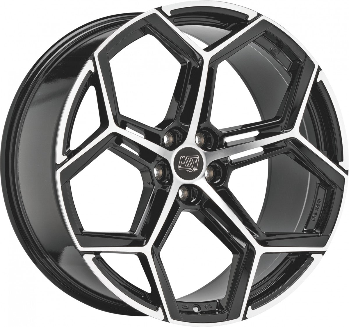 MSW 53 gloss black full polished Alufelge 9x20 Zoll ET31 LK 5x112 ML73.1