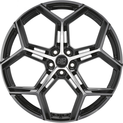 MSW 53 gloss black full polished Alufelge 9x20 Zoll ET31 LK 5x112 ML73.1 – Bild 2