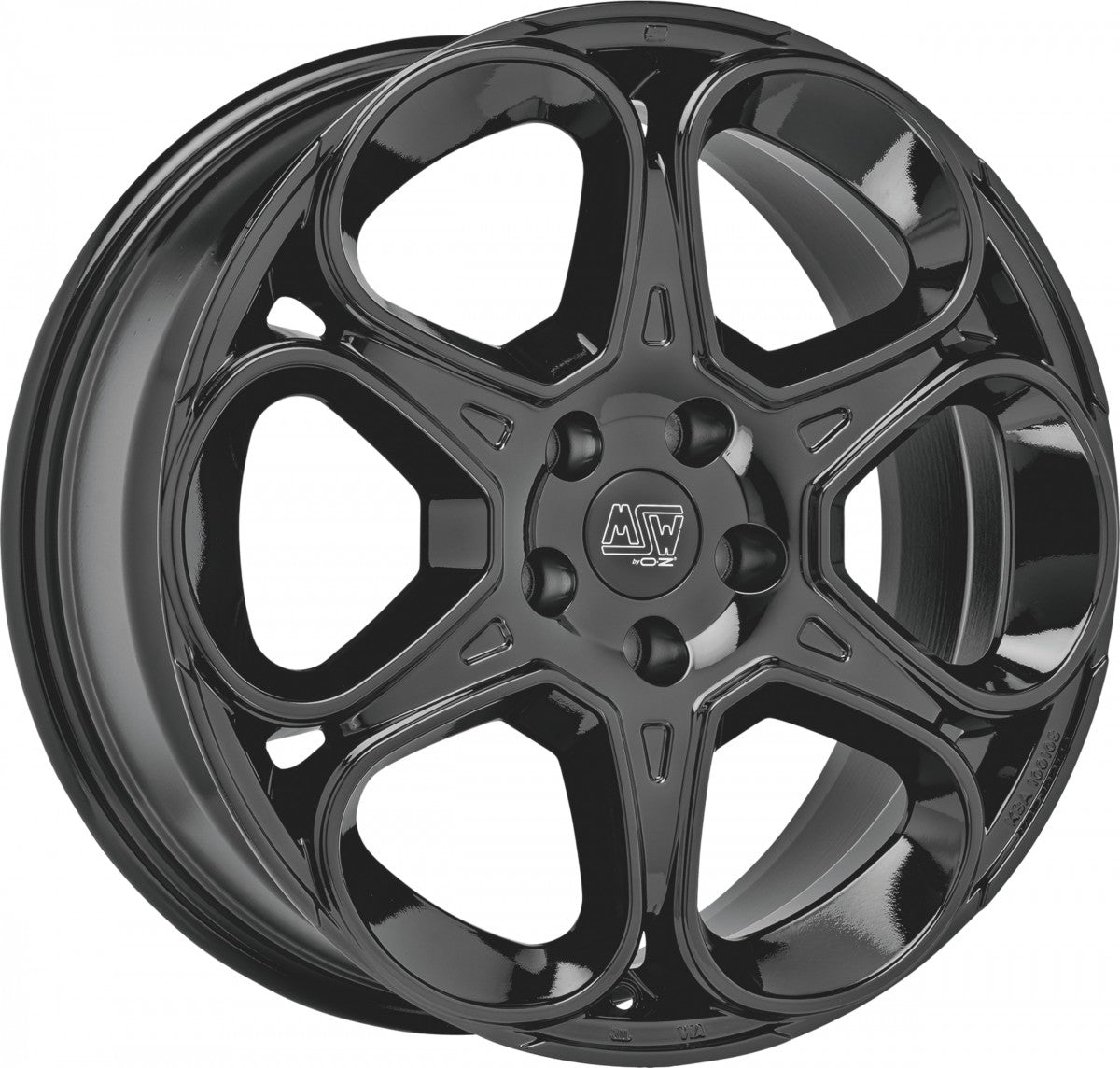 MSW 83 gloss black Alufelge 7x17 Zoll ET42 LK 4x100 ML63.3