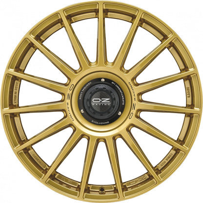 OZ Superturismo Evoluzione race gold + black lettering Alufelge 8x18 Zoll ET45 LK 5x112 ML66.7 – Bild 2