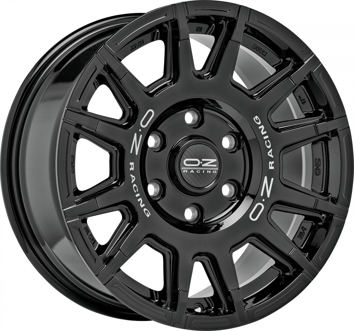 OZ Rally Legend gloss black + dark lettering Alufelge 8x17 Zoll ET35 LK 5x120 ML65.06