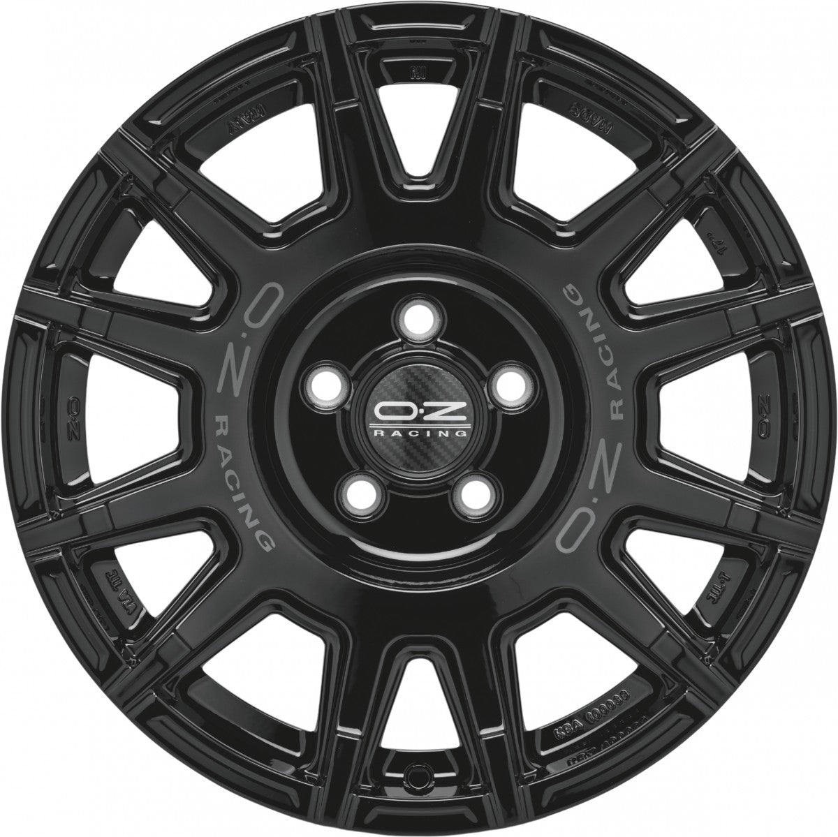 OZ Rally Legend gloss black + dark lettering Alufelge 8x17 Zoll ET35 LK 5x120 ML65.06 – Bild 2