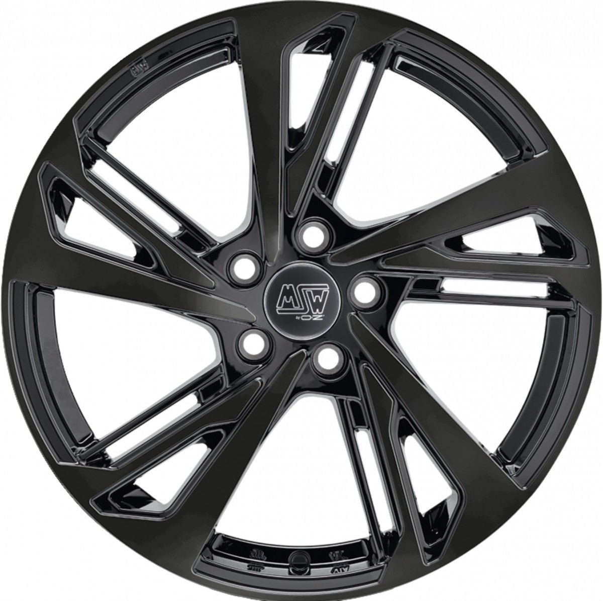 MSW 60 gloss black Alufelge 7.5x18 Zoll ET32 LK 5x114.3 ML73.1 – Bild 2