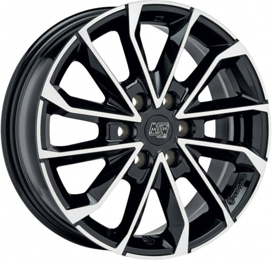 MSW 42 Van gloss black full polished Alufelge 8.5x20 Zoll ET47 LK 6x120 ML74.56