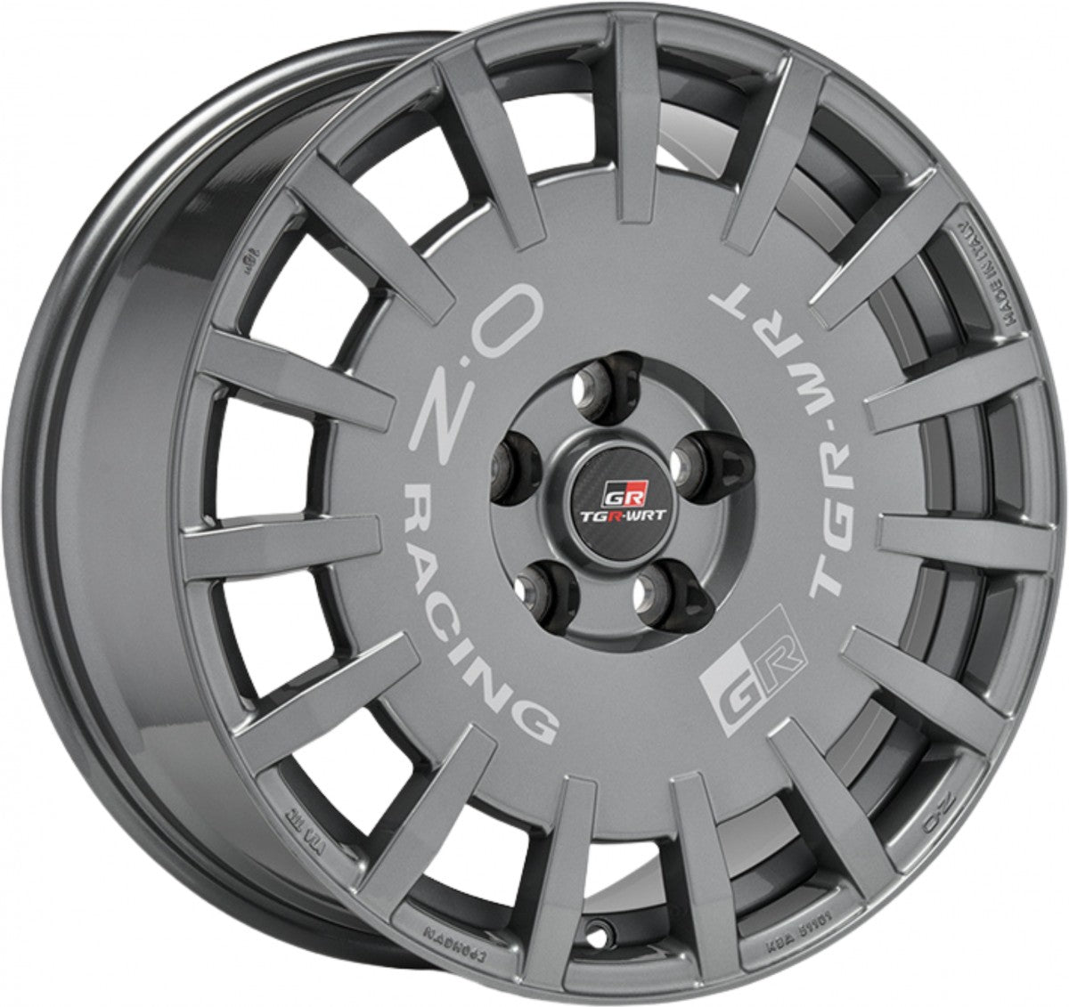 OZ Rally Racing TGR-WRT matt graphite Alufelge 8x18 Zoll ET45 LK 5x114.3 ML60.06
