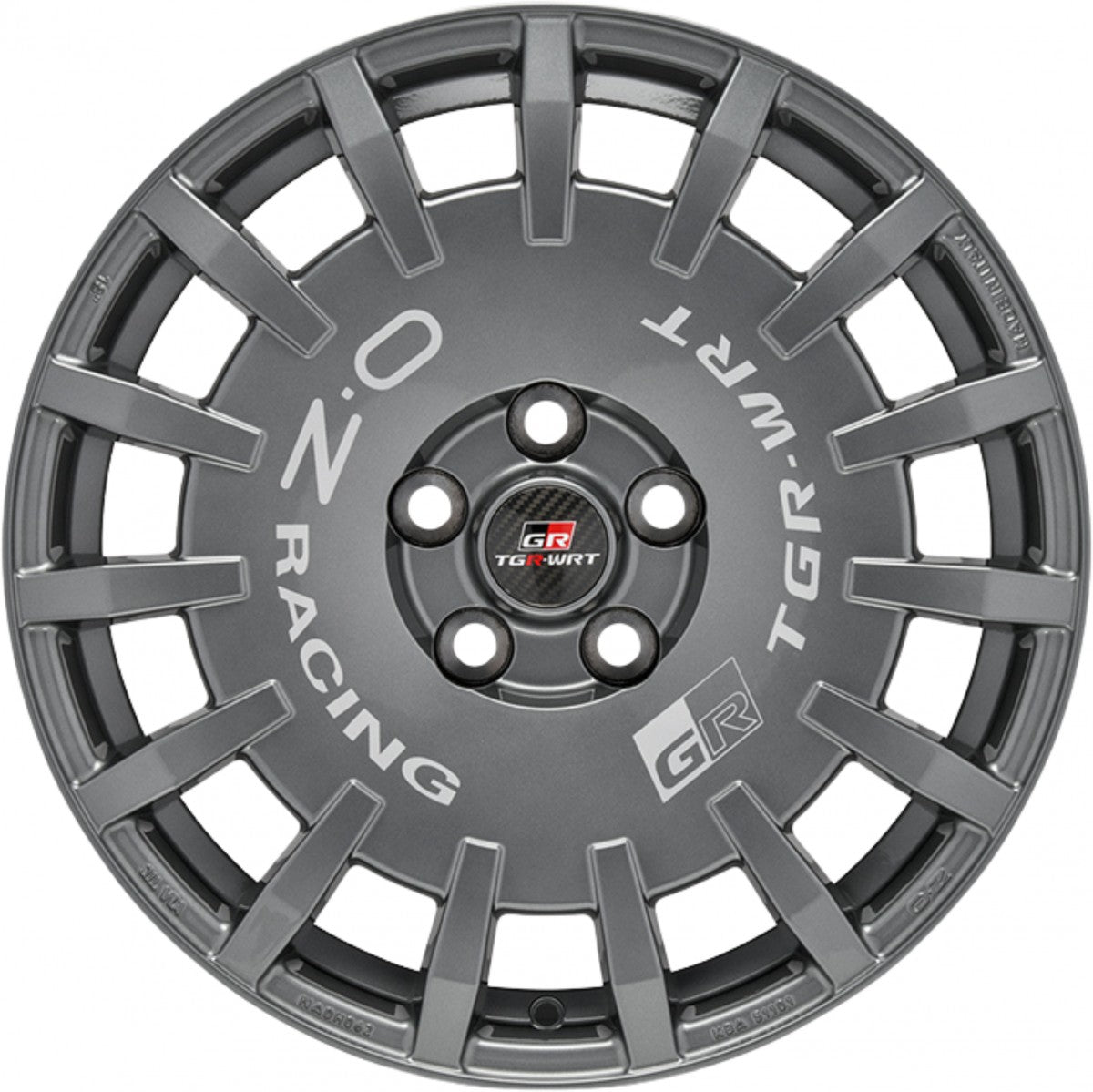 OZ Rally Racing TGR-WRT matt graphite Alufelge 8x18 Zoll ET45 LK 5x114.3 ML60.06 – Bild 2