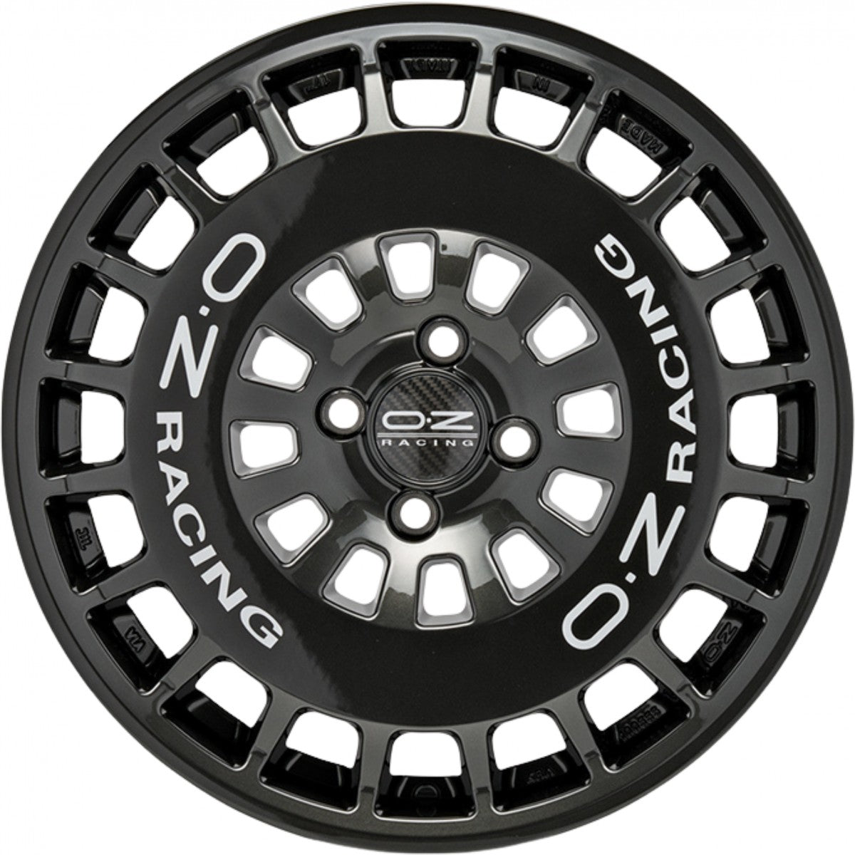 OZ RR40 hyper titatnium + silver lettering Alufelge 7.5x17 Zoll ET42 LK 4x100 ML68 – Bild 2