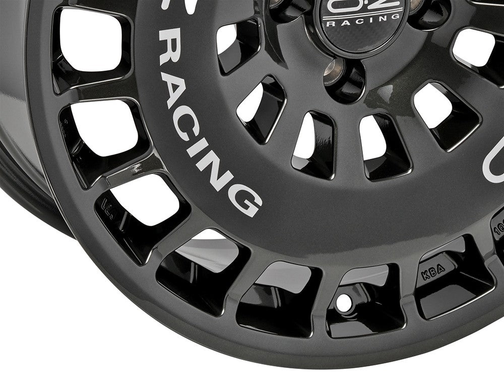 OZ RR40 hyper titatnium + silver lettering Alufelge 7.5x17 Zoll ET20 LK 4x108 ML75 – Bild 4