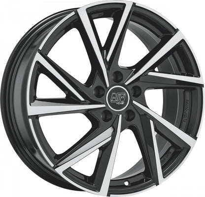 MSW 80/5 gloss black full polished Alufelge 6.5x18 Zoll ET38 LK 5x112 ML57.06