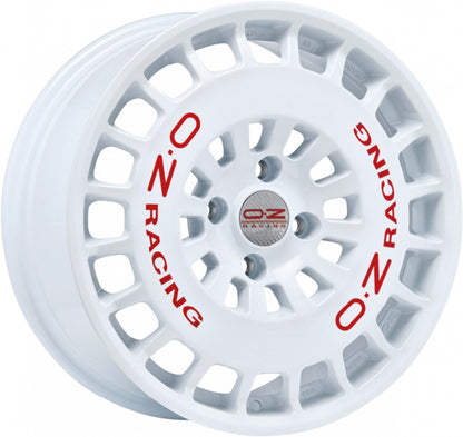 OZ RR40 race white + red lettering Alufelge 8x18 Zoll ET45 LK 5x112 ML73.1