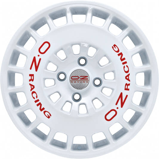 OZ RR40 race white + red lettering Alufelge 8.5x18 Zoll ET45 LK 5x100 ML68 – Bild 2