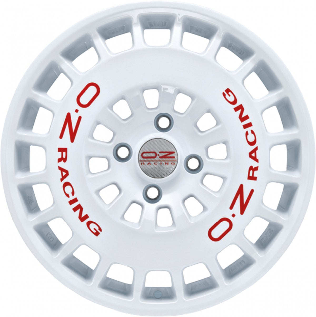 OZ RR40 race white + red lettering Alufelge 9x18 Zoll ET50 LK 5x120 ML79 – Bild 2