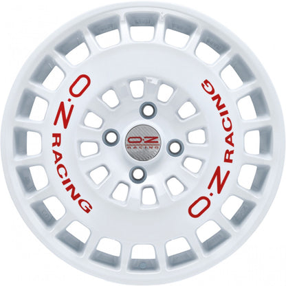 OZ RR40 race white + red lettering Alufelge 9x18 Zoll ET45 LK 5x100 ML68 – Bild 2