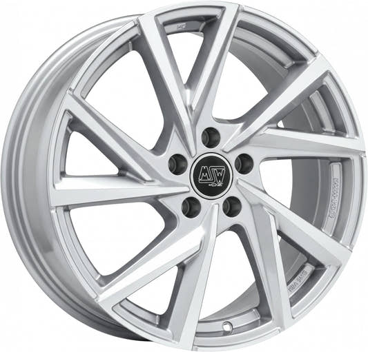 MSW 80/5 full silver Alufelge 8x18 Zoll ET44 LK 5x112 ML57.06