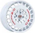OZ RR40 race white + red lettering Alufelge 7x16 Zoll ET35 LK 4x98 ML58.06
