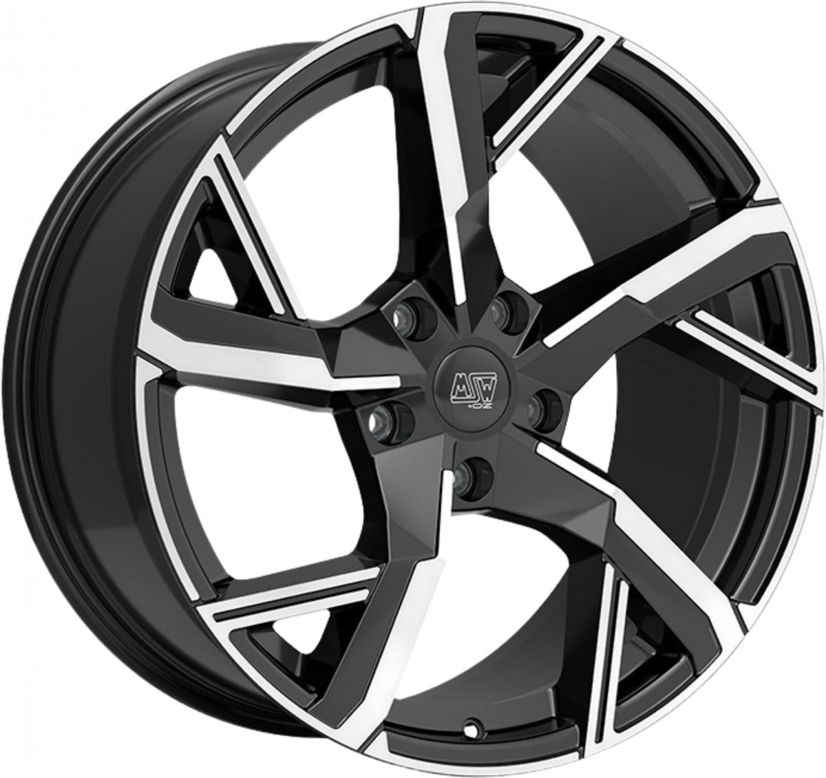 MSW 54 gloss black full polished Alufelge 8x19 Zoll ET35 LK 5x112 ML73.1