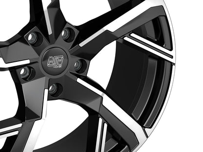 MSW 54 gloss black full polished Alufelge 8x19 Zoll ET35 LK 5x112 ML73.1 – Bild 4