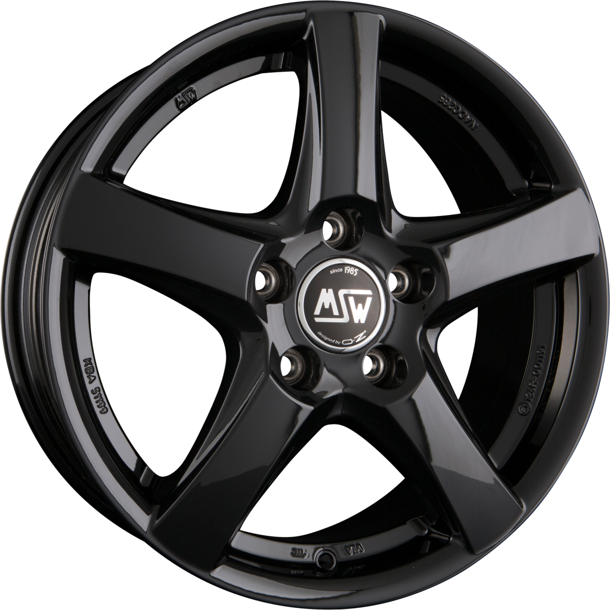 MSW 78 gloss black Alufelge 6.5x17 Zoll ET45 LK 5x114.3 ML60.06 – Bild 4