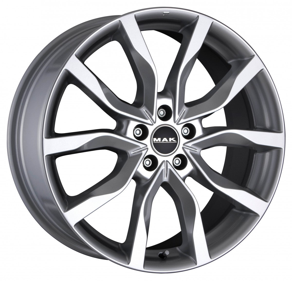Mak Highlands silver Alufelge 8x19 Zoll ET45 LK 5x108 ML63.4