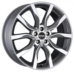 Mak Highlands silver Alufelge 9x19 Zoll ET53 LK 5x120 ML72.6
