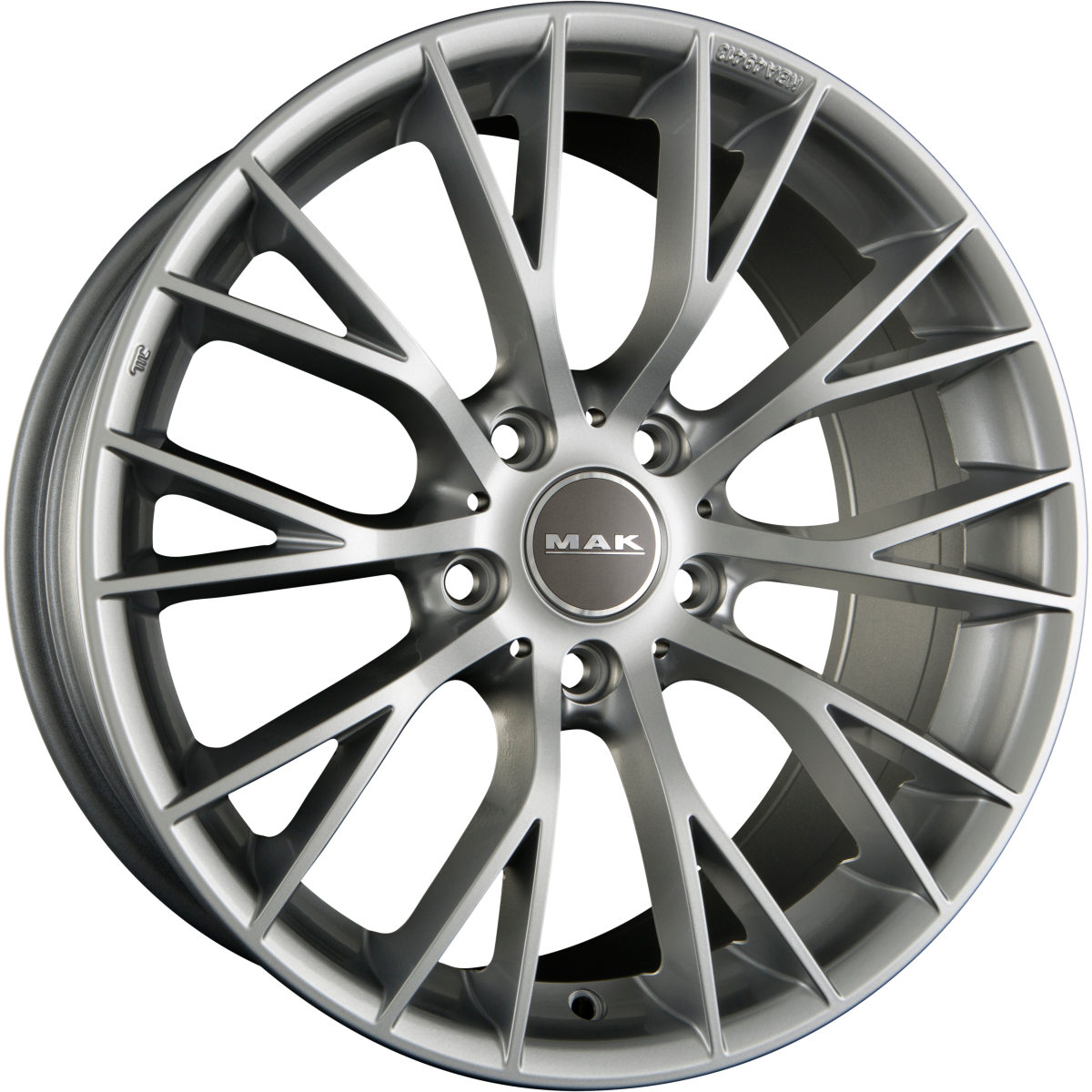 Mak München Silver Alufelge 8x18 Zoll ET43 LK 5x120 ML72.6 – Bild 2